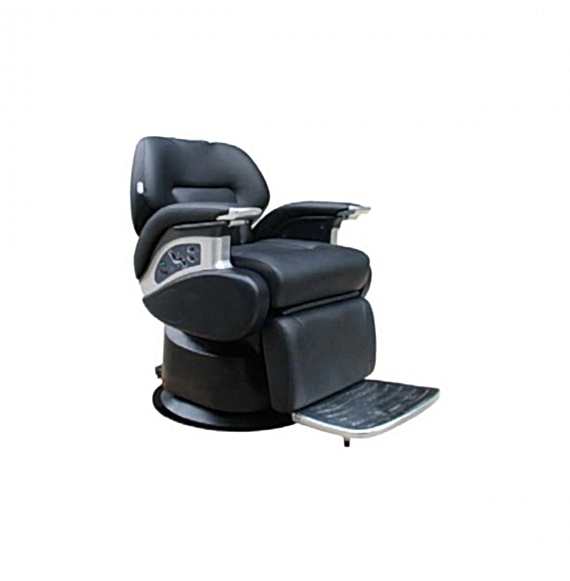 Salonshop - Scaun hidraulic pentru frizerie - Negru cu motor Salonshop - Scaun hidraulic pentru frizerie - Negru cu motor