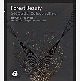 Forest Beauty - Masca bioceluloza de intinerire cu aur de 24K si colagen - 30ml