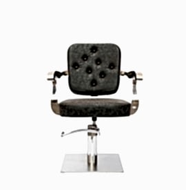 Salonshop - scaun pentru coafura - gri inchis - Ref.14060