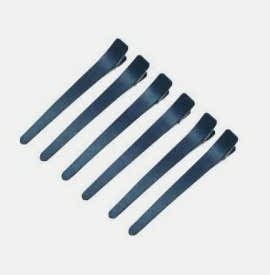Eurostil clame de par plastic negre - set 6 buc. - 02526