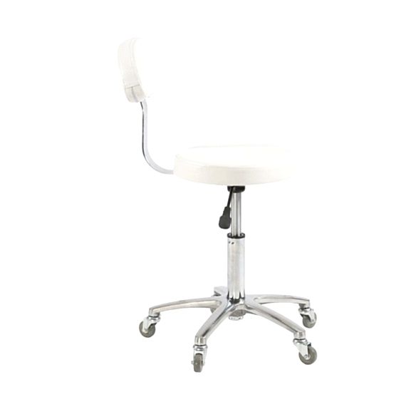 Salonshop - scaun pentru cosmetica cu spatar - alb Salonshop - scaun pentru cosmetica cu spatar - alb