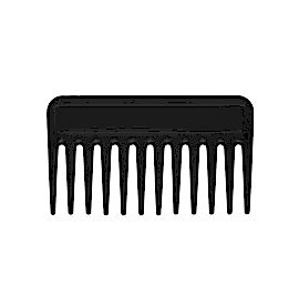 Eurostil - pieptene de par - black - 00419