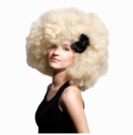 Hair club - peruca carnaval - microfon - blond