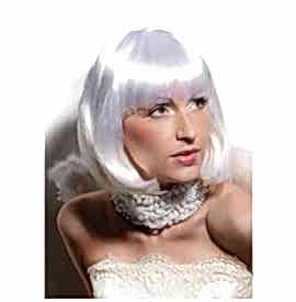 Hair club - peruca carnaval - cleo - alb