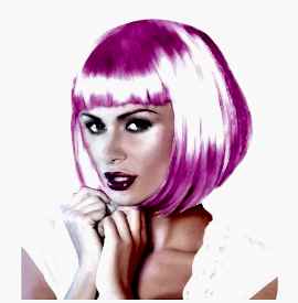 Hair club - peruca carnaval - cleo - magenta