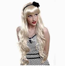 Hair club - peruca carnaval - lolita - blond