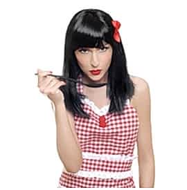 Hair club - peruca carnaval - cosmo - negru