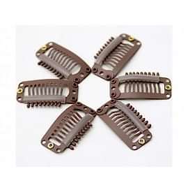 Clips pentru extensii - maro deschis