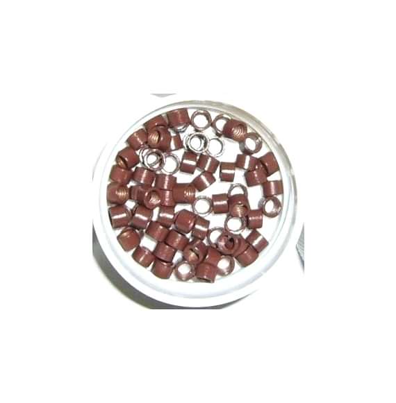 Mikro inel cu silicon - Maro deschis - 4.5 mm - 100 buc Mikro inel cu silicon - Maro deschis - 4.5 mm - 100 buc
