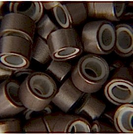 Mikro inel cu silicon - Negru - 4.5 mm - 100 buc