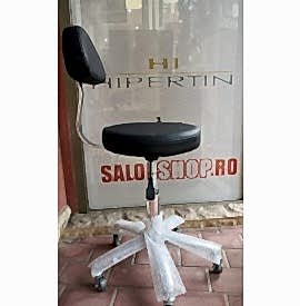 Salonshop - scaun pentru cosmetica cu spatar - negru