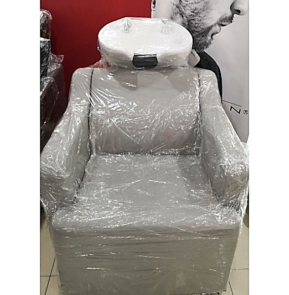 Salonshop - unitate de spalare - gri deschis cu vas alb Ref.14048 Salonshop - unitate de spalare - gri deschis cu vas alb Ref.14048