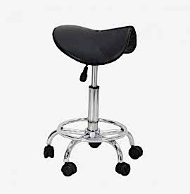 Salonshop - scaun ucenic pentru coafura/frizerie - negru - Ref.14039