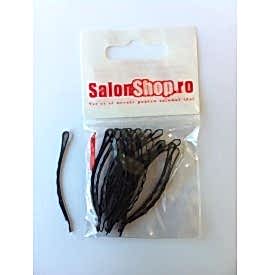 Salonshop- Agrafe negre curbate 5cm, 20buc