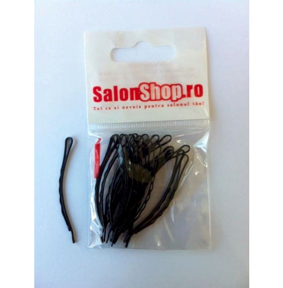 Salonshop- Agrafe negre curbate 5cm, 20buc Salonshop- Agrafe negre curbate 5cm, 20buc