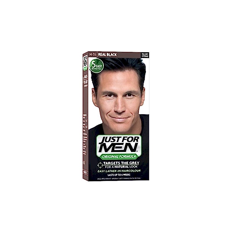 Real Black - H-55 - Vopsea de par pentru Barbati - Just For Men Real Black - H-55 - Vopsea de par pentru Barbati - Just For Men