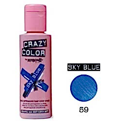 Nr. 59. - Sky Blue - Crazy Color - Vopsea de păr semipermanentă - 100 ml