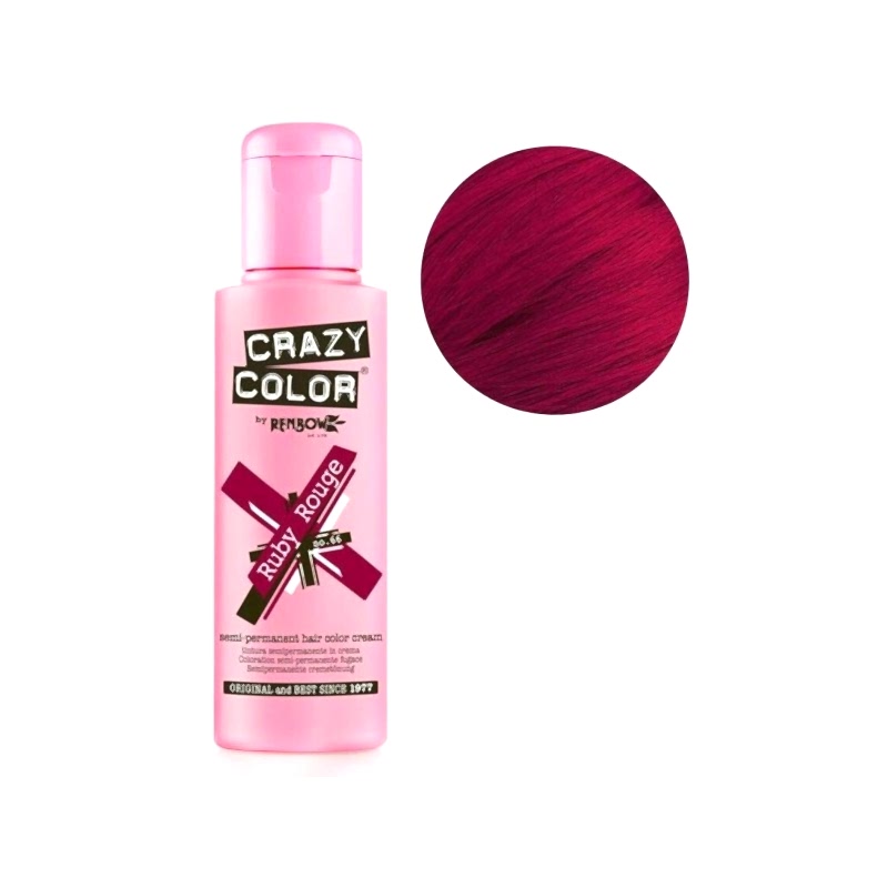 Nr. 66. - Ruby Rouge - Crazy Color - Vopsea de păr semipermanentă - 100 ml Nr. 66. - Ruby Rouge - Crazy Color - Vopsea de păr semipermanentă - 100 ml