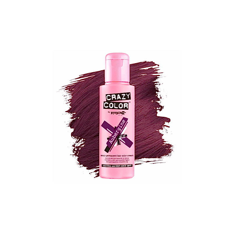 Nr. 50. - Aubergine - Crazy Color - Vopsea de păr semipermanentă - 100 ml Nr. 50. - Aubergine - Crazy Color - Vopsea de păr semipermanentă - 100 ml