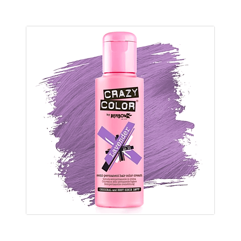 Nr. 54. - Lavender - Crazy Color - Vopsea de păr semipermanentă - 100 ml Nr. 54. - Lavender - Crazy Color - Vopsea de păr semipermanentă - 100 ml