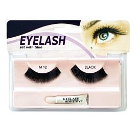 Gene false cu adeziv - M12 - Eyelash set with glue