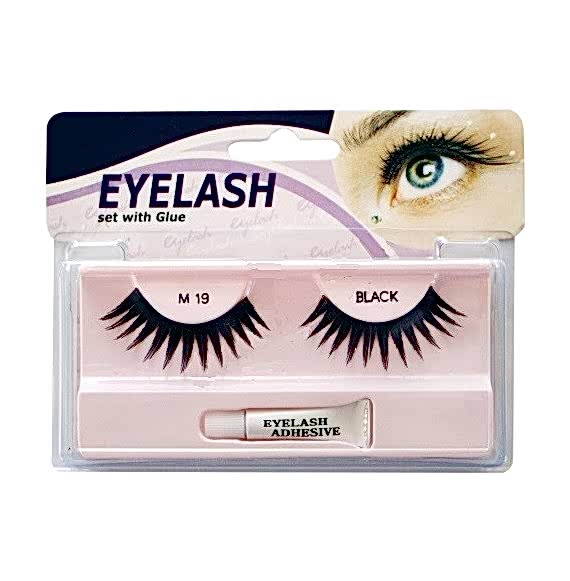 Gene false cu adeziv - M19 - Eyelash set with glue Gene false cu adeziv - M19 - Eyelash set with glue