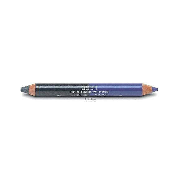 Creion dublu gros pentru ochi - black/lilac - Aden cosmetics Creion dublu gros pentru ochi - black/lilac - Aden cosmetics