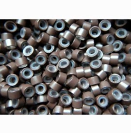 Mikro inel cu silicon - Maro - 4.5 mm - 100 buc